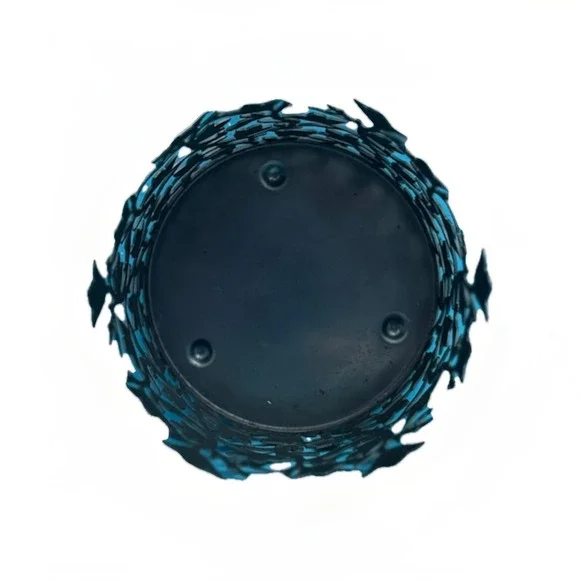 Bath & Body Works Silver Color Flower Tulip Vine Pattern 3-Wick Candle Holder - Picture 2 of 3